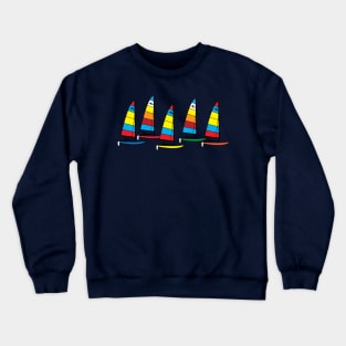 Hobie 14 Catamaran Sailboats Racing Crewneck Sweatshirt